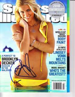 BROOKLYN DECKER signed SWIMSUIT ISSUE 2010 SI auto  