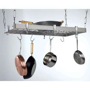 Concept Housewares Stainless Steel Rectangular Ceiling Hanging Pot 