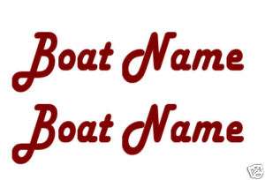 Boat Lettering Boat Name Vinly Decal Harlow Set of 2  