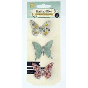  Prima   Fabric Butterfly Embellishments   Vintage Arts 