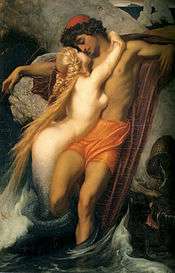 The Fisherman and the Syren , by Frederic Leighton , c. 1856–1858