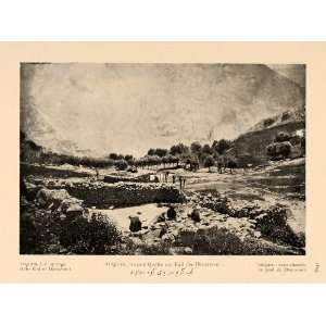 1926 Ab i Garm Hot Springs Mount Damavand Iran Print   Original 