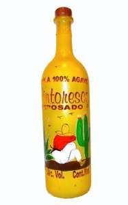 Pintoresco Tequila Hand Painted HUGE 3 LITER Sealed Bottle   LIMITED 