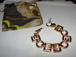 NWT $148 Trina Turk Grecian Gold Links Bracelet  