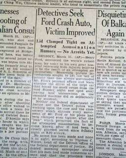 EHRENFELD PA Coal Mine Explosion Disaster1927 Newspaper  