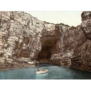 Vintage Travel Poster   Ragusa Cave of Lacroma Dalmatia Austro Hungary 
