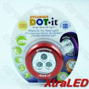   DOT it Red Self Adhesive Bright White Red LED Light 