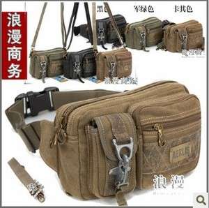   Canvas Bumbag Hiking Travel Shoulder Fanny Pack Belt Waist Bags 1005