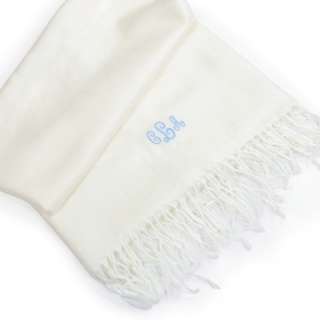 Monogrammed Personalized Pashmina Silk Wrap Womans GIFT  
