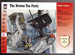 THE BOSTON TEA PARTY 1773 America STORY OF BRITAIN CARD  