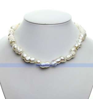 30 36mm Huge White Baroque Freshwate Pearl Necklace 17  