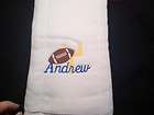 Personalized Football Name Diaper Burp Cloth Custom Baby Shower Gift