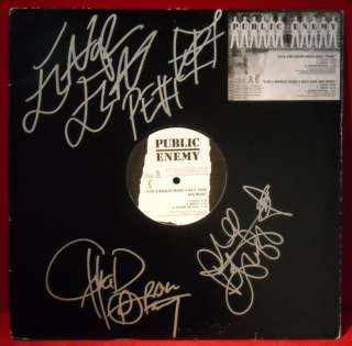PUBLIC ENEMY Signed Autograph LP Flavor Flav Chuck D  