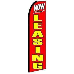  Now Leasing Extra Wide Swooper Feather Flag Office 