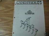 Land Pride 25 Series Scarifier Parts Manual  