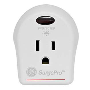 GE 14700 1 Outlet SurgePro In Wall Surge Protector, White 