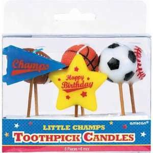  Little Champs Toothpick Candles 6ct Toys & Games