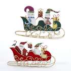 KSA Pack of 6 Snowman and Santa Claus Sleigh Christmas Ornaments 6