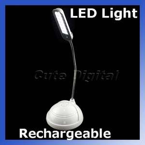 Rechargeable 7 LED Reading Adjustable Desk Lamp Light  