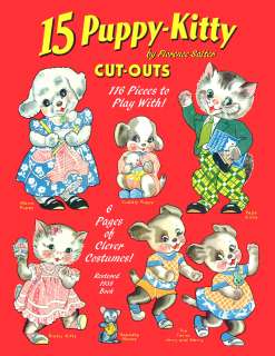 CLEARANCE SALE VINTAGE PUPPY KITTY PAPER Dolls RPRO  