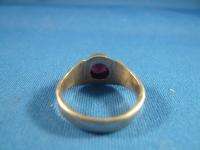 925 SILVER VINTAGE JEWELRY RED STONE LADIES RING S7 4G  