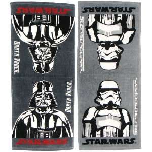  Star Wars Face Towel Set (Darth Vader Storm Trooper) Toys 