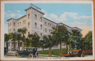 1928 Postcard Hotel Marion   St. Augustine, Florida FL  