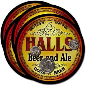  Halls , TN Beer & Ale Coasters   4pk 