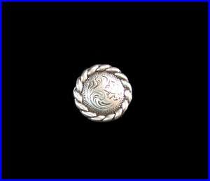 Western Decor Silver Rope Hat Band (12) 5/8 Conchos  