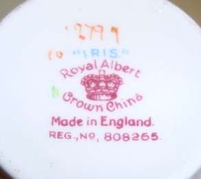 Lovely Blue Royal Albert Iris Tea Cup and Saucer Set  