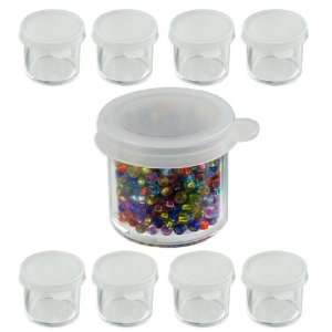   Bead Jars Containers   Spill Proof Snap on Tops Arts, Crafts & Sewing