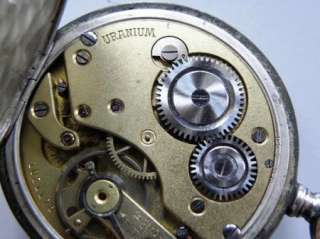 Vintage Pocket watch URANIA Silver & enamel Nielo case  