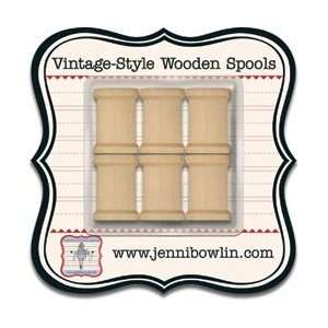  Jenni Bowlin Studio Wooden Spools 1.125X.75 6/Pkg 