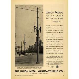   Manufacturing City Poles Topeka   Original Print Ad