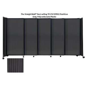  Room Divider 360 Portable Partition, Gray Polycarbonate 
