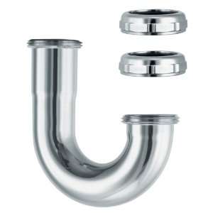   7631150 Kitchen Drain Bend with High Inlet, Chrome