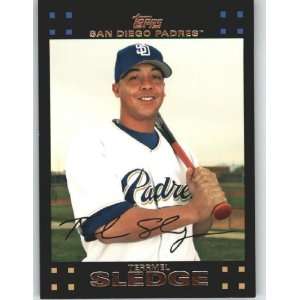  2007 Topps RED BACK #534 Terrmel Sledge   San Diego Padres 