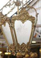 Pair Art Nouveau French Lamps Lanterns Chandeliers  