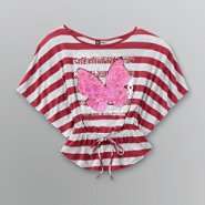 Knitworks Kids Girls Sequined Butterfly Top 