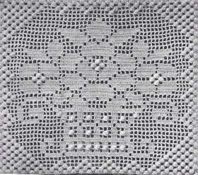 Vintage Crochet PATTERN Basket MOTIF Bedspread Pillow  