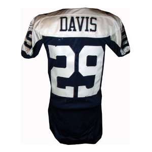  Keith Davis #29 Cowboys Game Issued Navy Throwback Jersey 