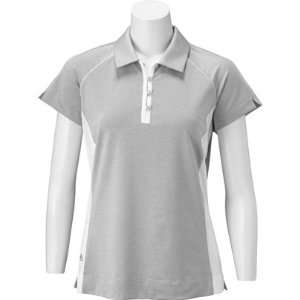  adidas Womens Short Sleeve Color Block Mesh Piped Polo 