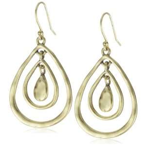   Brand Summer Hoops Gold Tone Triple Tear Drop Hoop Earrings Jewelry