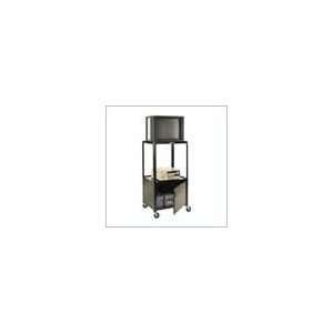   24inch Deep Cabinet Table TV Cart in Black Finish Furniture & Decor