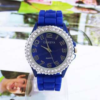   Crystal Silicone Jelly Quartz Sports Watch Men Lady Women 8 Colors