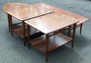   modern set eames era 4 piece set coffee table triangle side table