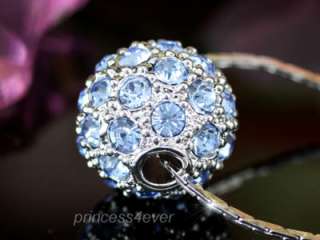 Blue Ball Pendant Necklace use Swarovski Crystal SN252  