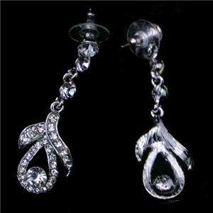 Teardrop Earring Necklace Set Swarovski Crystal Bridal  