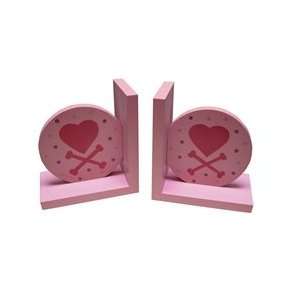 Hearts & Crossbones Bookends 