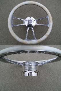 14 Half Wrap Aluminum Steering Wheel Set Marble Style  